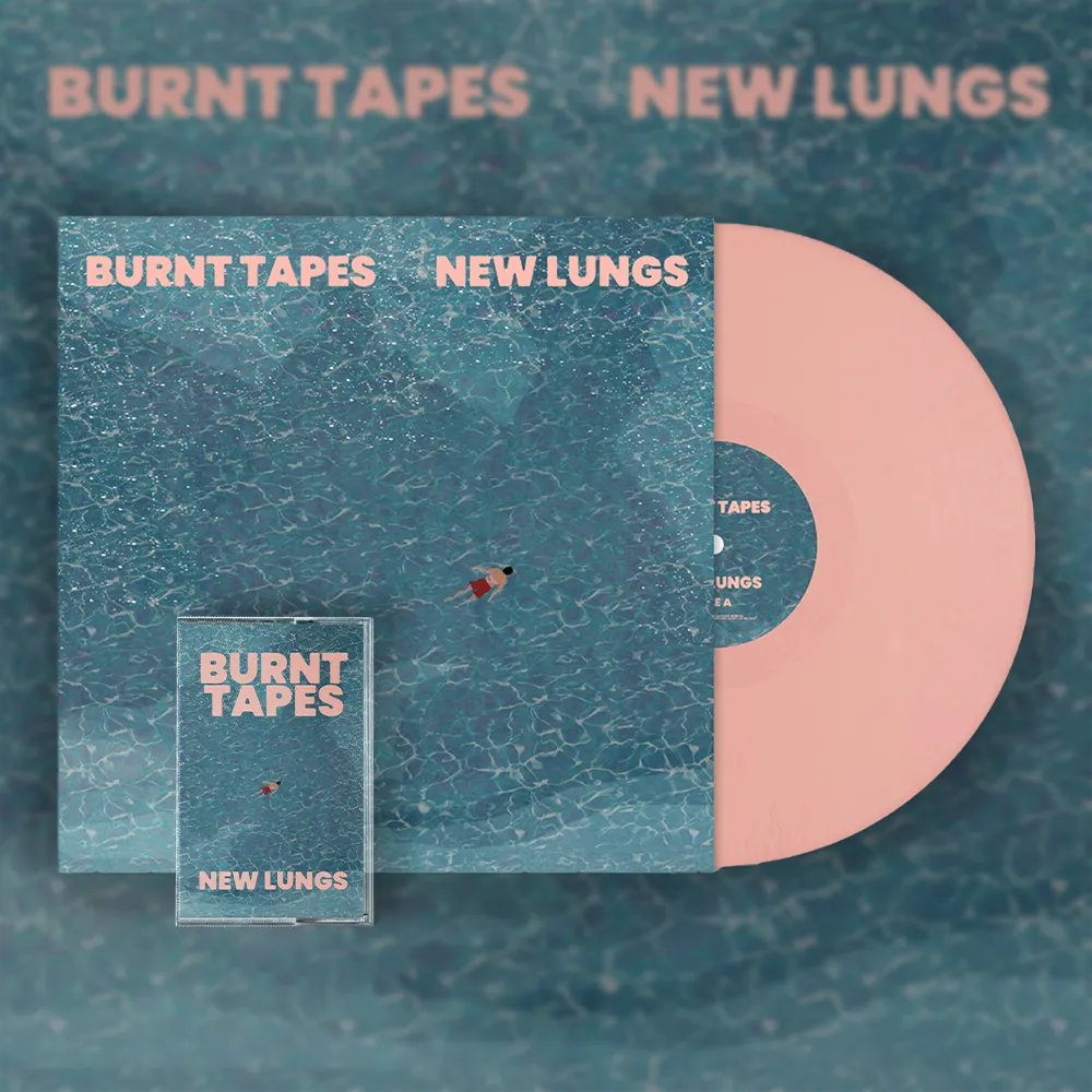 Beach edition vinyl and cassette bundle of Burnt Tapes – New Lungs