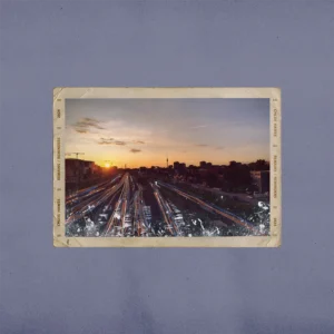 Album cover for CHLOE HAWES – Remains Reminders featuring a photo of a warm-toned landscape