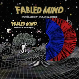 Blue and red vinyl variants of Fabled Mind – Project Paradise