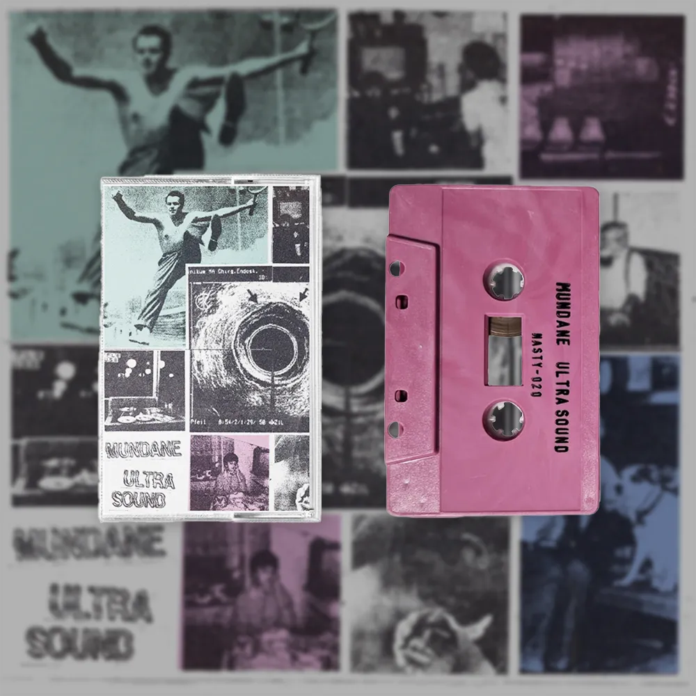 Cassette edition of MUNDANE – Ultra Sound with collage-style artwork