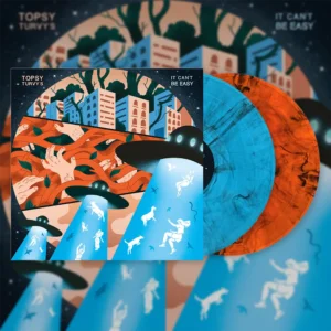 Both orange and blue vinyl variants of "It Can't Be Easy"