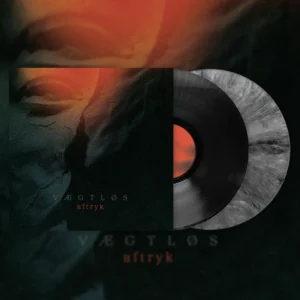 Vinyl variants in black and grey for Vægtløs – Aftryk